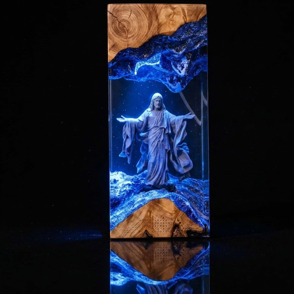 The Christ Lamp – Handcrafted Jesus Resin Night Light