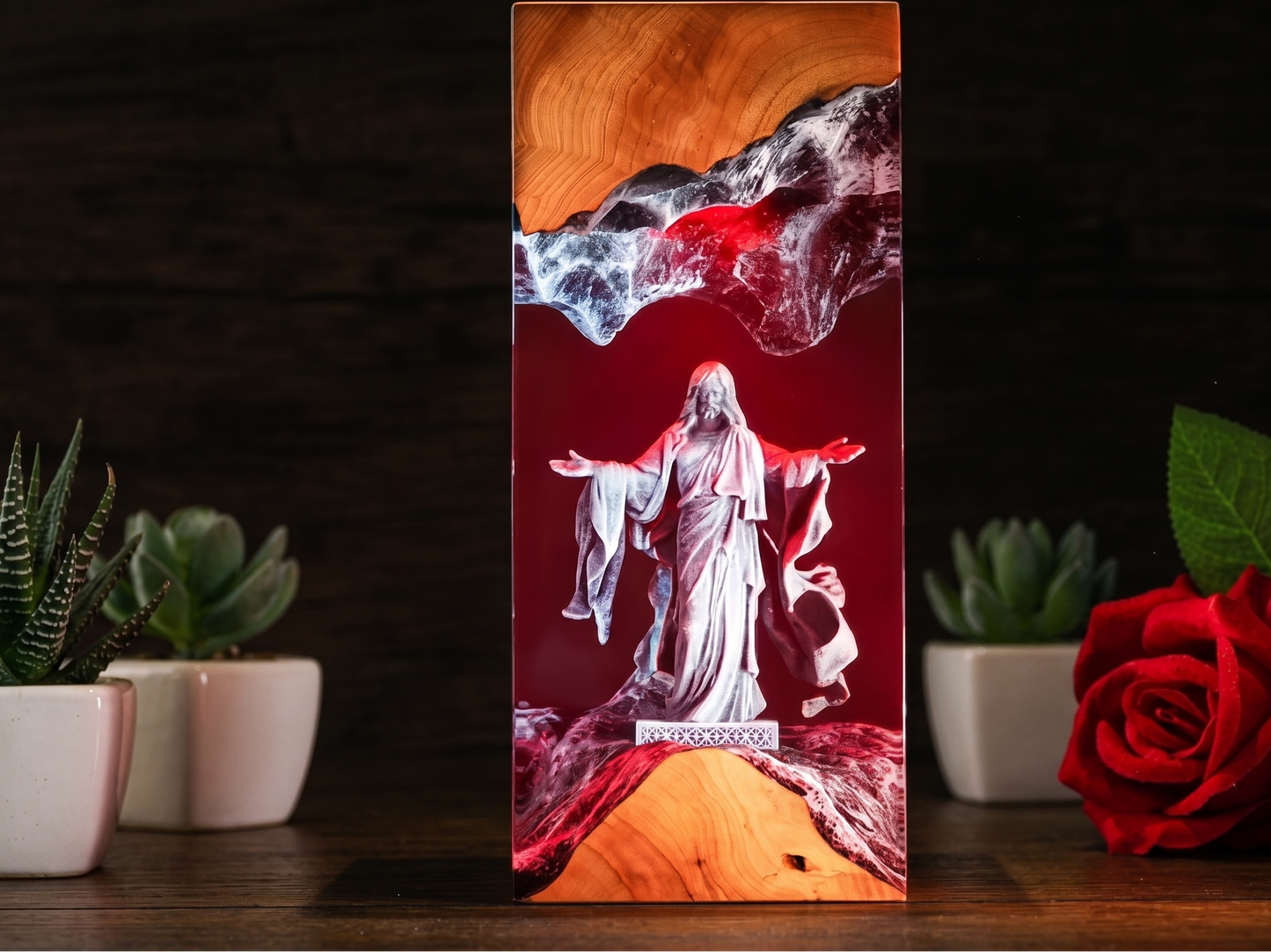 The Christ Lamp – Handcrafted Jesus Resin Night Light