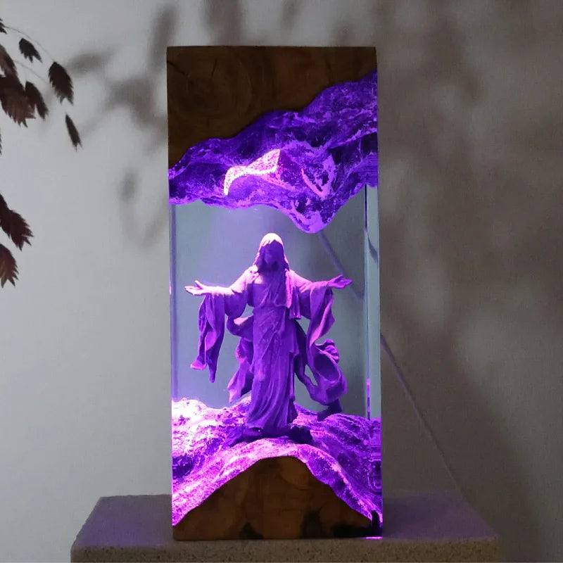 The Christ Lamp – Handcrafted Jesus Resin Night Light
