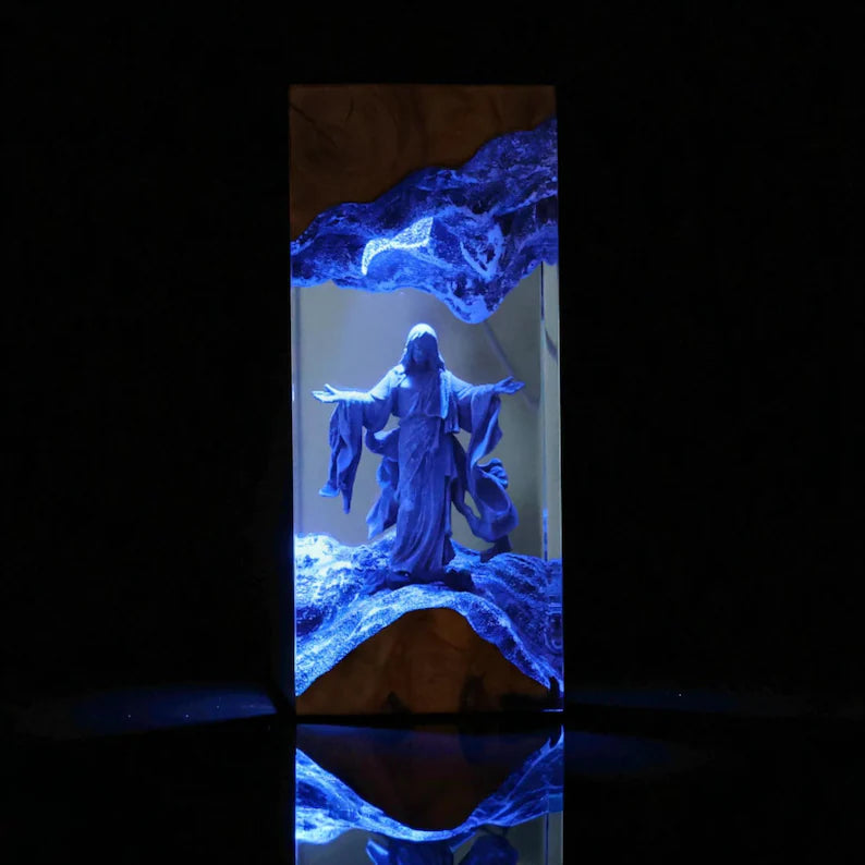The Christ Lamp – Handcrafted Jesus Resin Night Light
